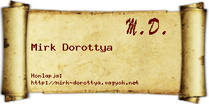 Mirk Dorottya névjegykártya