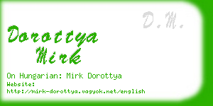 dorottya mirk business card